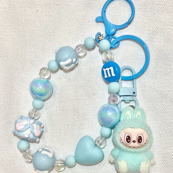 Jewelry - Cute Labubu keychain - blue